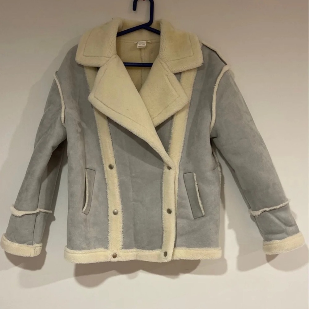 Super Cozy and Warm Blue Jacket. Faux Fur Inside the Jacket!!!!